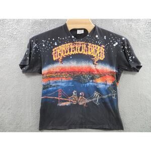 VTG 90s Grateful Dead T-Shirt Mens Bigger L-XL Uncle Sam San Francisco WILD OATS